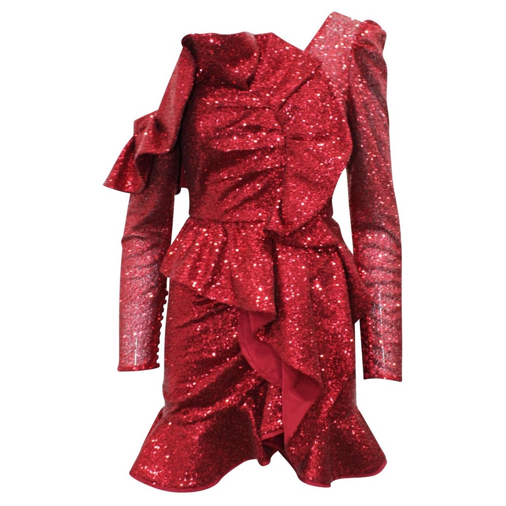 Autre Marque Red Sequined Top